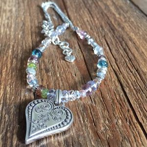 BRIGHTON HEART PENDANT SILVER NECKLACE